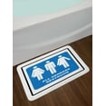 thumbnail image 2 of Queer Bath Mat, All Genders Restroom Sign Calligraphy with Unisex Male Female Trans Modern Art, Plush Bathroom Decor Mat with Non Slip Backing, 29.5" X 17.5", Cobalt Blue White, by Ambesonne, 2 of 2