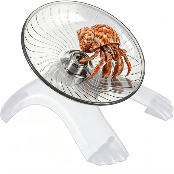 BESTSKY Hermit Crab Exercise Wheel Hamster Flying Saucer Silent Running Exercise Wheel Hermit Crab Climbing Toys Small Animal Active Play and Exercises Accessory for Hamster Crabs Gerbils Hedgehogs