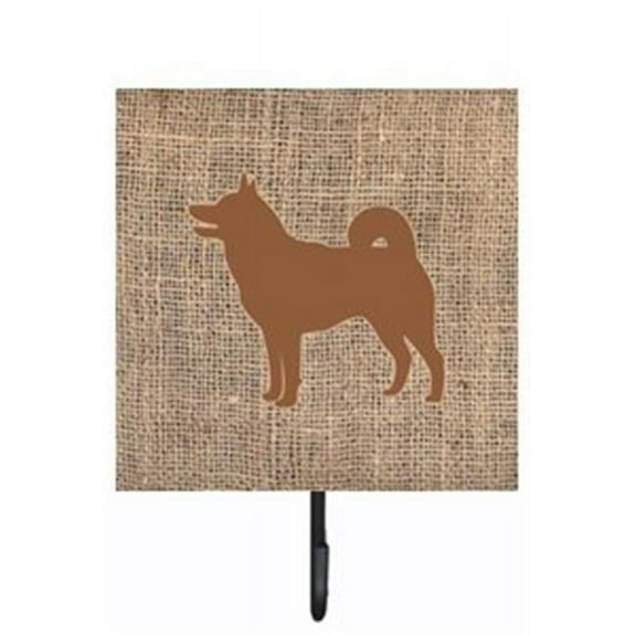 Carolines Treasures BB1067-BL-BN-SH4 Shiba Inu Burlap and Brown Leash Or Key Holder