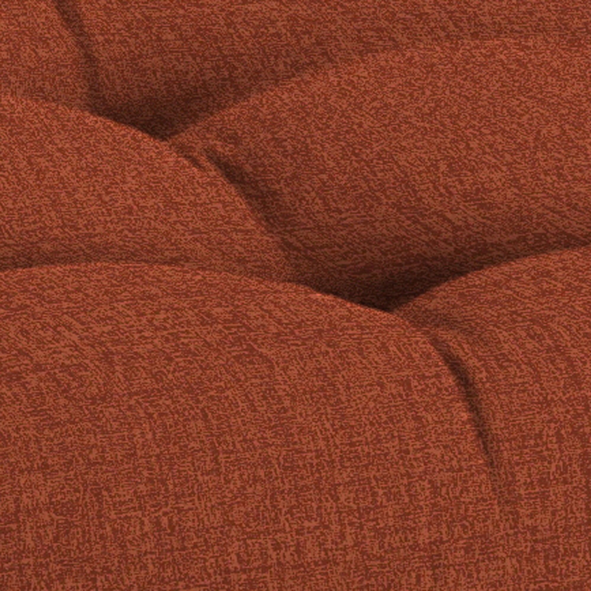 Jordan Manufacturing 44" x 18" McHusk Brick Red Crosshatch Rectangular Tufted Contoured Crosshatch Outdoor Wicker Settee Bench Cushion