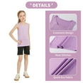 thumbnail image 4 of 5 Pack Girls Youth Kids Tank Top Active Quick Dry Sleeveless Moisture Wicking Tank Tops Performance Shirts (Age 5-16Y), 4 of 7