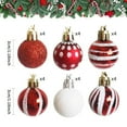 thumbnail image 3 of Costeam 3 CM 24 Pcs Christmas Glittering Elf Glass Ornaments for Tree - Mini Painted Swirl Dots Hanging Decorations - Red Green Christmas Tree Balls for Xmas Decor, 3 of 4