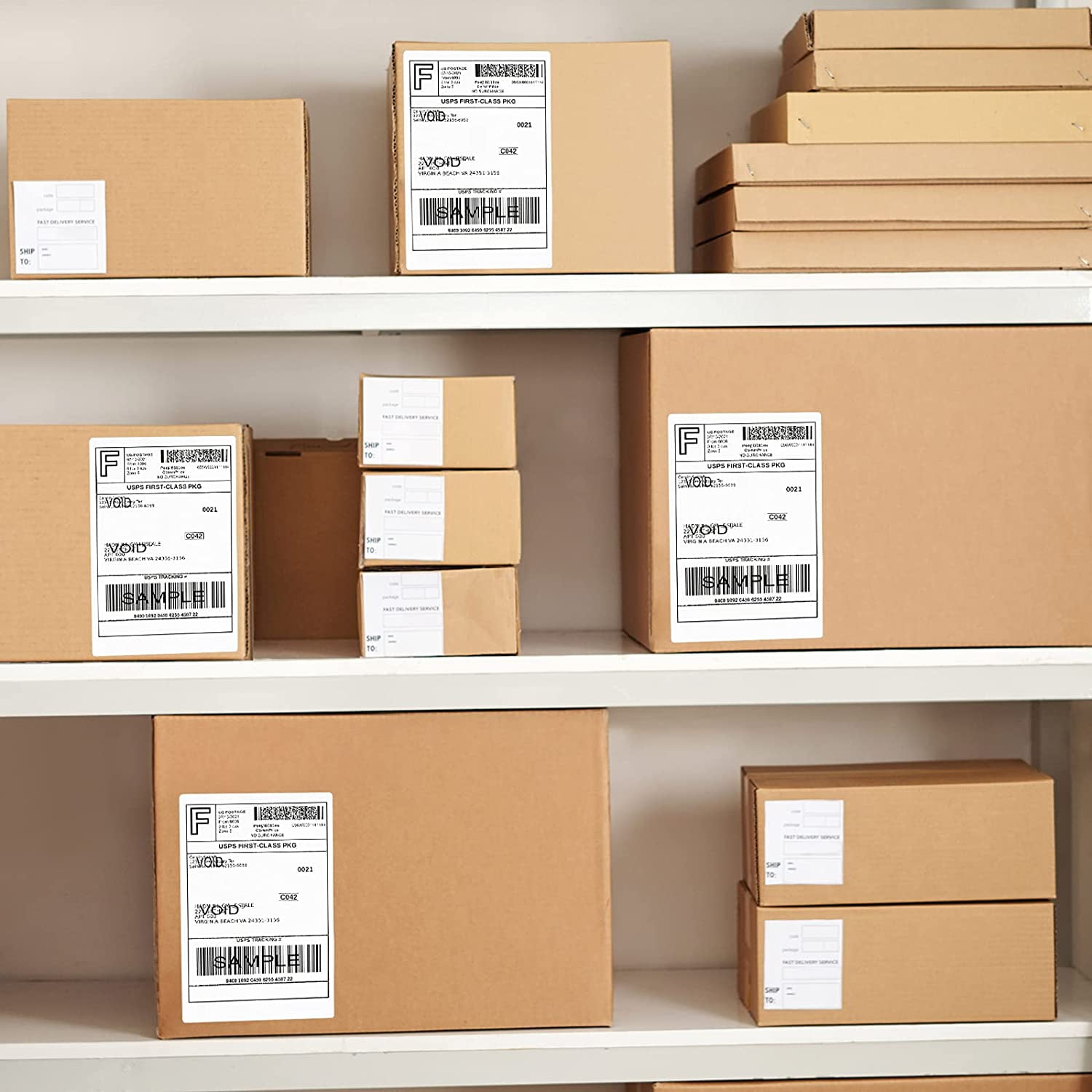 NefLaca 80 Rolls 4x6 Direct Thermal Shipping Labels, 450 Labels per Roll, Total 36000 Labels