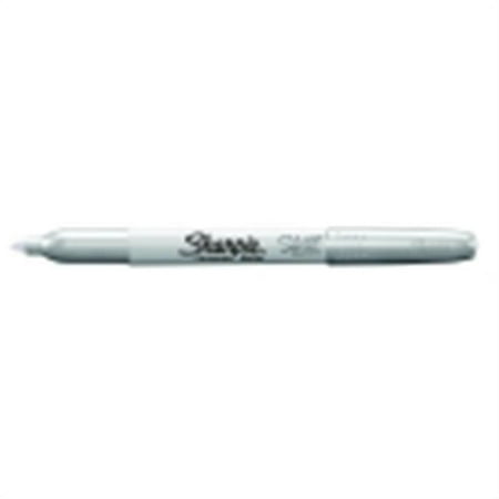 Sharpie Acid-Free Non-Toxic Permanent Marker, Fine Tip, Metallic Silver, Pack - 12