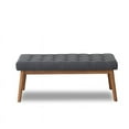 thumbnail image 4 of Mid-Century Modern Rexton Gray Fabric Bench, 4 of 4