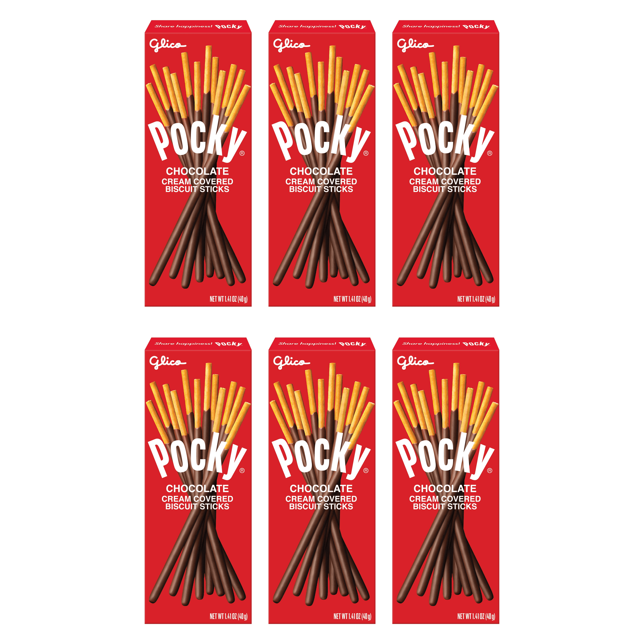 Glico Pocky Chocolate Cream Covered Biscuit Sticks, 9 Packs, 4.13
