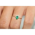 thumbnail image 3 of HeartsAndYou 1.2ct Natural Green Emerald & Diamond Crown Ring 100% REAL 14k SOLID Yellow Gold, 3 of 9