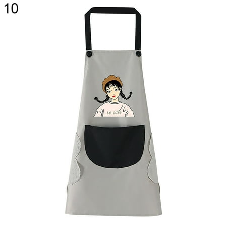 

Meizhencang Cartoon Kitchen Sleeveless Apron PVC Waterproof Oilproof Cooking Clothes Cover