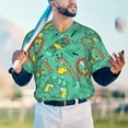 thumbnail image 4 of Fotbe Funny Animals in Jungle Baseball Jersey Shirt for Men and Women, Casual Short Sleeves Button Down T-Shirt-4X-Large, 4 of 9