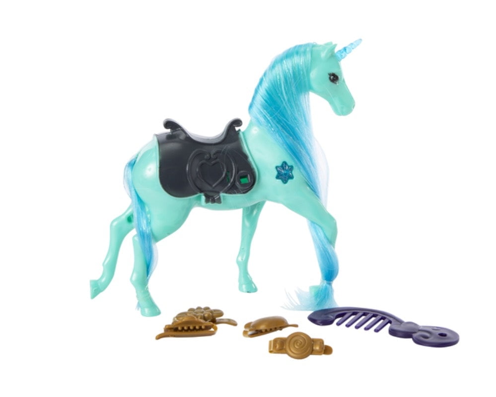 Barbie Unicorn Magical,Blue Unicorn with Hair Play Set - Walmart.com