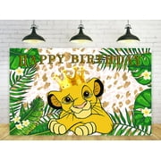 The Lion King Backdrop for Birthday Party Decorations, Wild Jungle Background for Baby Shower Party Cake Table Decorations Supplies, The Theme Banner, 5x3FT