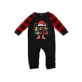 thumbnail image 4 of Nituyy Christmas Pajamas for Family Matching PJ's Sets with Letter and Printed Long Sleeve Tee and Bottom with Pocket, 4 of 9