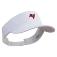 thumbnail image 4 of Wild Pirate Flag Embroidered Brushed Cotton Sun Visor - White OSFM, 4 of 5