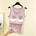 thumbnail image 6 of Yubnlvae Y2K Striped Backless Crop Tanks - Women's Sleeveless Going-Out Tops (Adjustable Spaghetti Straps, Chest Padding) Pink XXL, 6 of 7