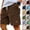 #03 Brown, variant on Drawstring Waist Corduroy Walk Shorts Men Casual Lightweight Summer Bermuda Bottoms with Pockets Vertical Stripes and Leather Patch Beach Bottoms, #03 Brown, M