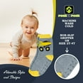 thumbnail image 2 of Peak 2 Peak Unisex Infant, Baby and Toddler 6-Pack assorted Ankle Socks - Designs and Colors(Construction, 12-24 Months), 2 of 3