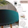 thumbnail image 3 of Teal Black Ombre Round Tablecloth for 45-54 Inch Tables,Fitted Table Cover with Elastic Edge,Gradient Contemporary Abstract Art Waterproof Outdoor Table Cloth Protector for Patio Garden Dinner Picnic, 3 of 9