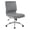 Charcoal, variant on Armless Mid Back Faux Leather Chair in Black with Chrome Base