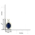 thumbnail image 5 of ANGARA Natural 3.3 Ct Sapphire Pendant with Diamond Halo in 14K Yellow Gold for Women (Size-10x8mm) | September Birthstone, Anniversary, Jewelry Gift for Women | Natural Blue Sapphire Necklace, 5 of 10