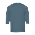 thumbnail image 7 of Resicozy 3/4 Sleeve Shirt Men Summer Solid Color Henley Neck Baseball T-Shirts Casual Loose Fit Tees T-Shirt Blue M, 7 of 7