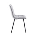 thumbnail image 5 of Porthos Home Tomas Dining Chairs Set of 2, Soft Fabric Upholstery with Biscuit Tufts, Sturdy Powder Coated Steel Legs, Space-saving Armless Design to Suit Every Dining Room and Kitchen, 5 of 7