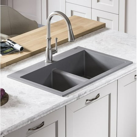 Sinkology Whitney 33 X 16 5 Double Basin Drop In Kitchen Sink