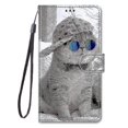 thumbnail image 2 of Case For Realme 5/ 5i/ 6i Creative Pattern Tui Magnetic Card Holder Wallet - Lion, 2 of 5