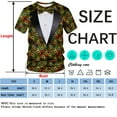 thumbnail image 4 of QTAGTESS Tuxedo T-Shirt Peacock Print Shirt Fake Suit with Bowtie Tee, 4 of 7