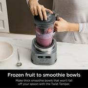 Ninja TWISTi 34-Oz Blender, Smoothie & Nutrient Extractor, 5 Auto-iQ Preset Programs, 18-Oz To-Go Cup, 1500PW, SS150 Gray