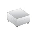 thumbnail image 1 of TK Classics Large Patio Wicker Ottoman Cover in Beige, 1 of 2