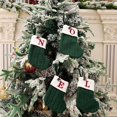 thumbnail image 5 of Christmas ornaments letter knitted socks Embroidered puppy footprint stockings snowflake Gift bag Alphabet design Xmas decor, 5 of 5