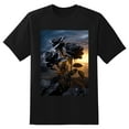thumbnail image 2 of Plus Size Shirt for Women Black Tops for Women Short Sleeves Shirt for Women Roses T Shirt Crewneck Shirt for Women XL, 2 of 5