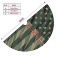 thumbnail image 3 of Cauagu 36" Christmas Tree Skirt Jungle Green Camo USA Flag Pattern Christmas Tree Decorations Tree Mat for Xmas Decorations Occasion Holiday Home Decor -36", 3 of 7