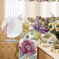thumbnail image 3 of No Hook Shower Curtain, Spring Flowers Shower Curtains for Bathroom with See Through Top Window, Farmhouse Botanical Blossom Floral Birds Waterproof & Washable Bath Curtain Extra Long 72"x84", 3 of 9