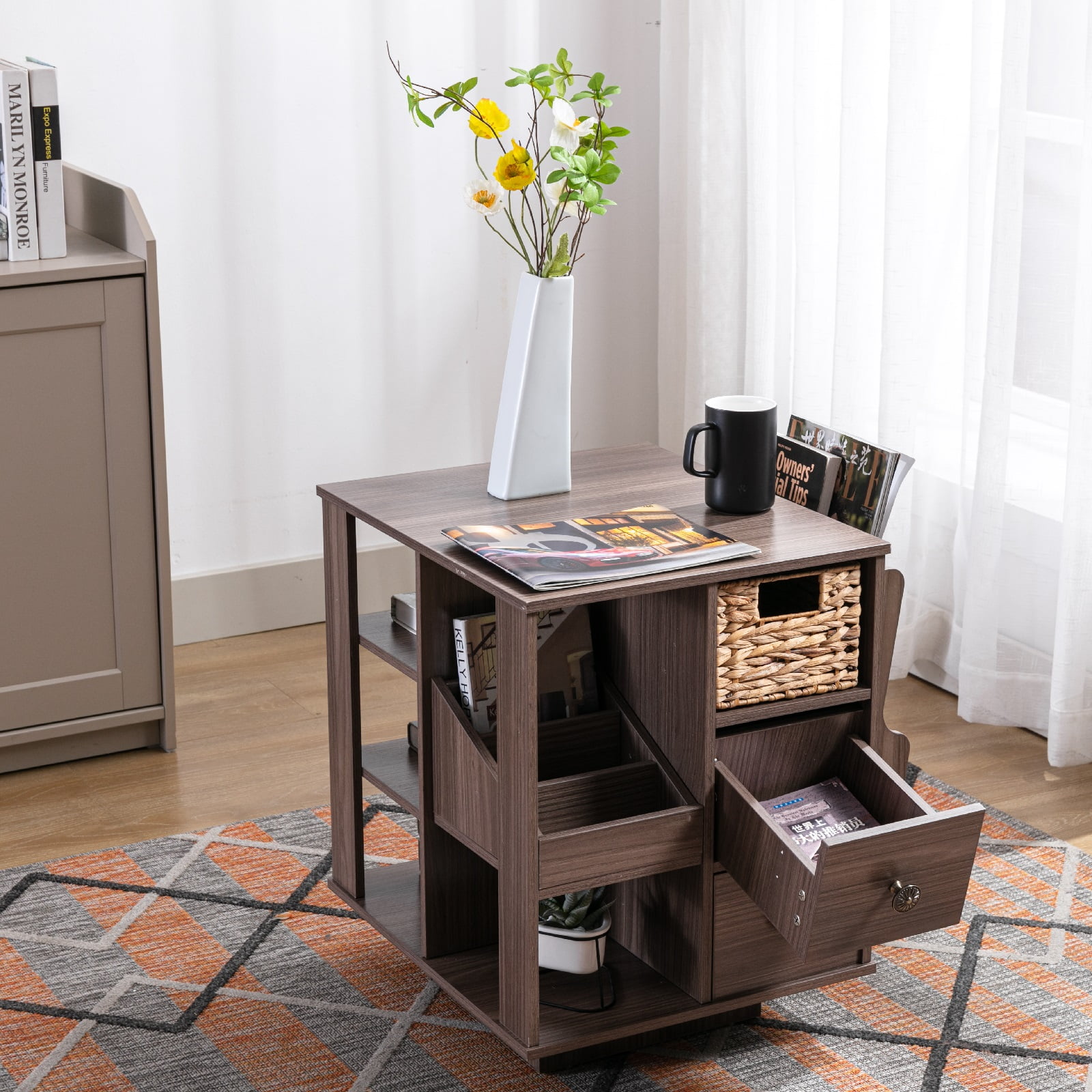 Albia end table with storage deals