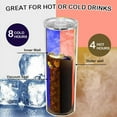 thumbnail image 6 of CALCA 25 Pack 20oz Sublimation Straight Tumbler Blank Skinny Stainless Steel Water Bottle Cup, 6 of 11