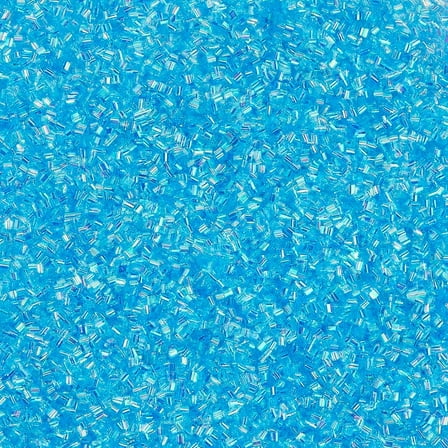 70G Crispy Bingsu Beads Iridescent Soft Straw Tube Beads 3D Glitter Plastic Beads Deep Sky Blue Plastic Bead Assortment Crunchy Slime Microbeads Supplies