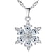 thumbnail image 1 of Collar con colgante con dije de copo de nieve de la suerte, adorno chapado en plata   JM, 1 of 5