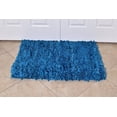 thumbnail image 3 of MystiqueDecors Soft 2'x3' ( 24"x36") Turquoise Blue Shag Doormat Rug Handmade Polyster Rich Luxurious Silky Shaggy Rug for Living Room, Bedroom, Kitchen, office, 3 of 5