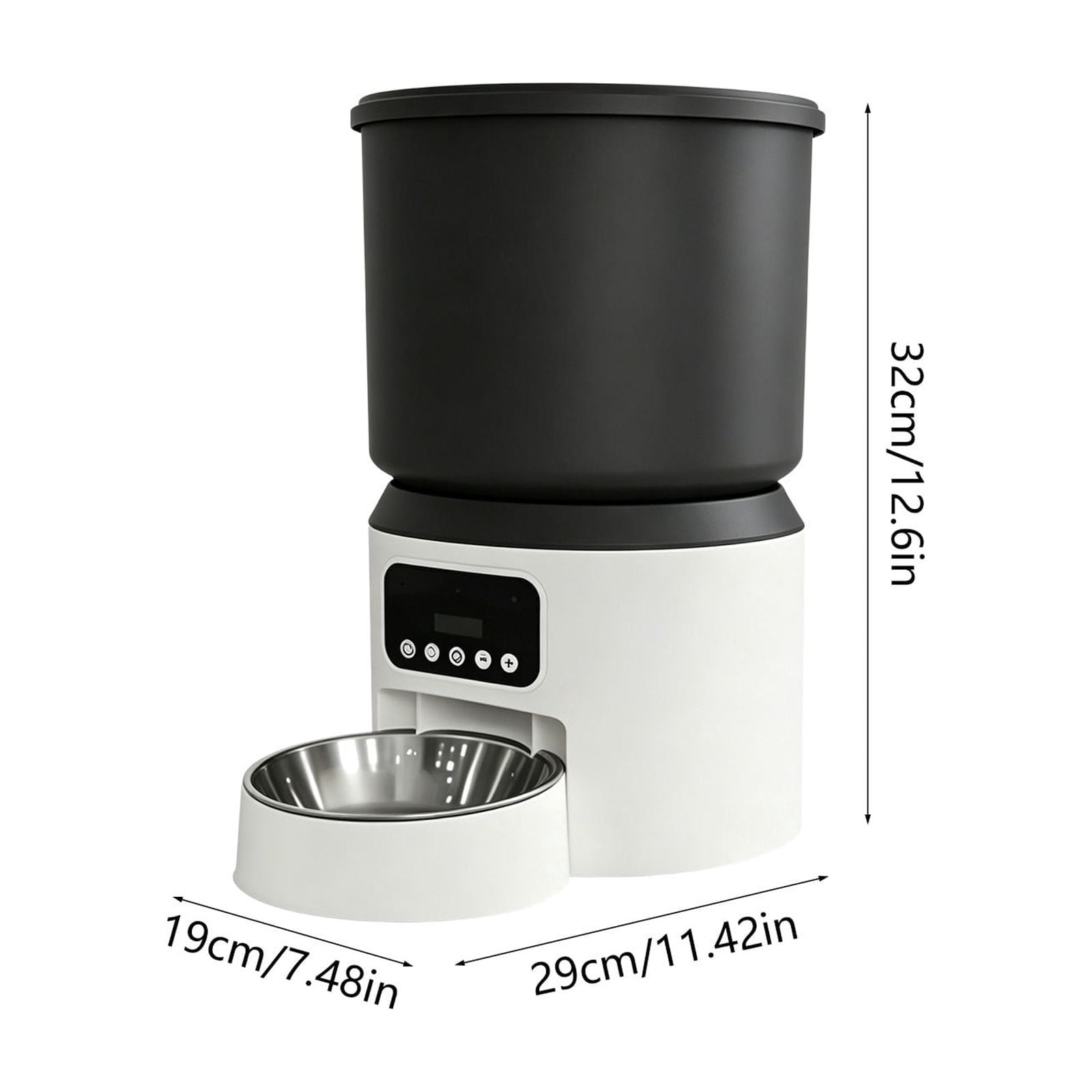 onlyliua Smart Pet Feeder For Dogs And Cats Automatic Food Dispenser With Timer Portion Control Remote App Feeding Stainless Steel Bowl 4L Capacity Programmable Dry Food Hopper Smart Feeder