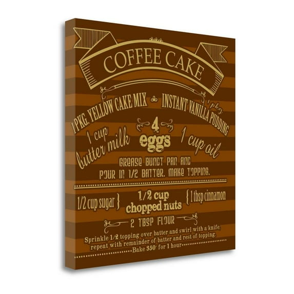 20" x 20" Coffee Cake By Longfellow Designs - Print on Canvas Fabric Multi-Color