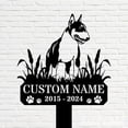 thumbnail image 5 of Handmadetneonsign Bull Terrier Dog Memorial Metal With Stake, Bull Terrier Metal Name Sign Stake, Dog Metal Stake Decor 45191, 5 of 5