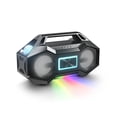thumbnail image 1 of Ion Party Rocker Go Portable Bluetooth Boombox Speaker with Party Lights, Battery, 3.5 Speakers, FM Radio, USB Charge Port, App, Water-Resistant, 60W, 1 of 5