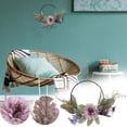 thumbnail image 2 of Cinvoph Artificial Floral Wreath for Front Door Floral Hoop Wreath Decor Spring Summer Wall Window Home Hanging Decorations 14", Multicolor, 2 of 9