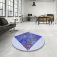 thumbnail image 4 of Ahgly Tapis Rectangulaire Lavable en Machine Intérieur Transitionnel Violet Pervenche, 2 Pieds x 5 Pieds, 4 of 7