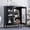 Black_glass, variant on COFaR Bathroom Floor Cabinet,Metal Storage Cabinet,Freestanding Sideboard with 2 Doors & 2 Adjustable Shelves,Modern Metal Storage Locker for Bathroom,Living Room,Entryway,Blue
