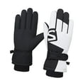 thumbnail image 2 of BAOSITY Winter Ski Gloves Snowboard Gloves Touchscreen Mittens for Cold Weather Lightweight Warm Thickened Gloves for Outdoor Cycling Black White, 2 of 8