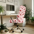 thumbnail image 3 of SEANATIVE Washable Office Chair Cover High-Back Computer Chair Cover Stretchable Office Chair Seat Slipcover Soft Executive Desk Chairs, S, Paw Love Heart Shaped Pink Valentine's Day, 3 of 7