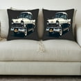thumbnail image 3 of Set of 2 Vintage-Inspired Throw Pillow Covers 18x18in for Couch Bed and Car - Classic Black and White Design with Elegant Patterns, 3 of 8