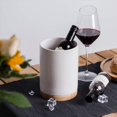 thumbnail image 5 of Sweejar Soporte para utensilios de cocina con fondo de madera de 6.7 pulgadas de cerámica para sostener espátulas para cocinar encimera, inauguración de la casa, regalo de cumpleaños de boda (blanco), 5 of 5